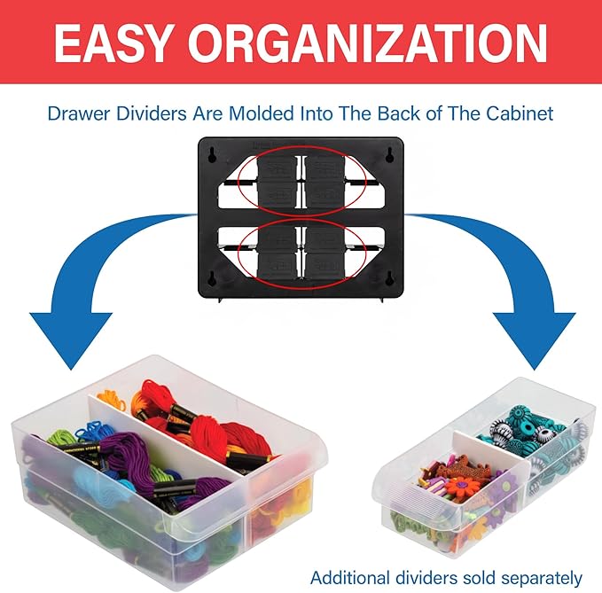 16-Drawer Plastic Drawer Storage Cabinet for Garage Organization, 10116 Black