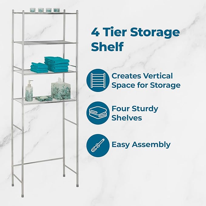 4-Tier Over-The-Toilet Storage Shelf