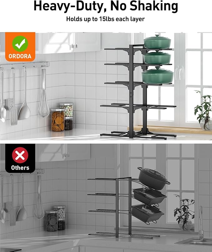 Pots and Pans Organizer under Cabinet 23.62" Height
