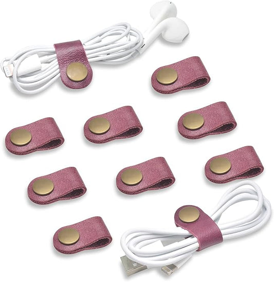 Cord Organizer, Cord Keeper, Cable Organizer USB Holder, Rose red Cord Organizer