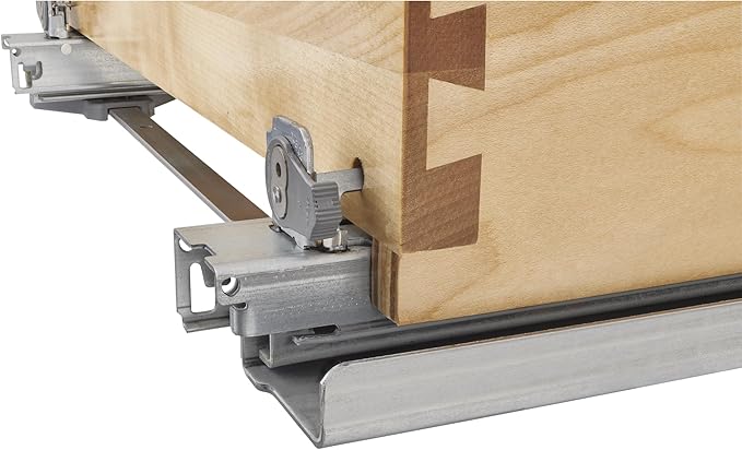 Rev-A-Shelf Maple Pullout Utensil Organizer with 3 Bins & BLUM Soft-Close for Full-Height Base Cabinets, Full Extension Slides, Adjustable Shelves, Min Opening Width of 5.5", 448UT-BCSC-5C
