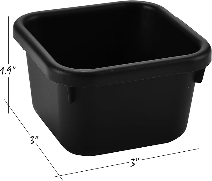 Interlocking Drawer Organizer Bins, Durable Plastic, Black | 8-Piece Set