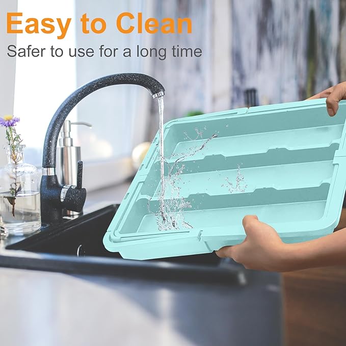 Utensil Drawer Organizer for Kitchen, Turquoise