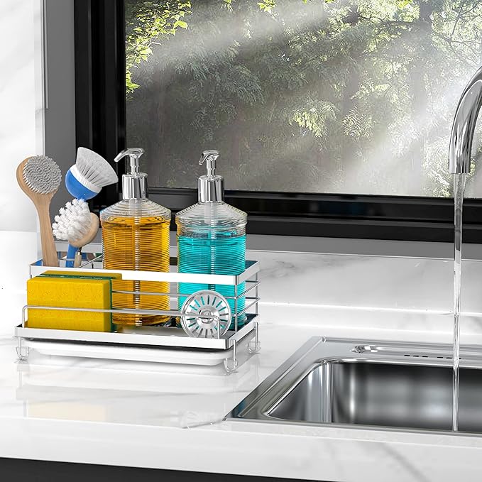Cisily Stainless Steel Sponge Holder for Kitchen