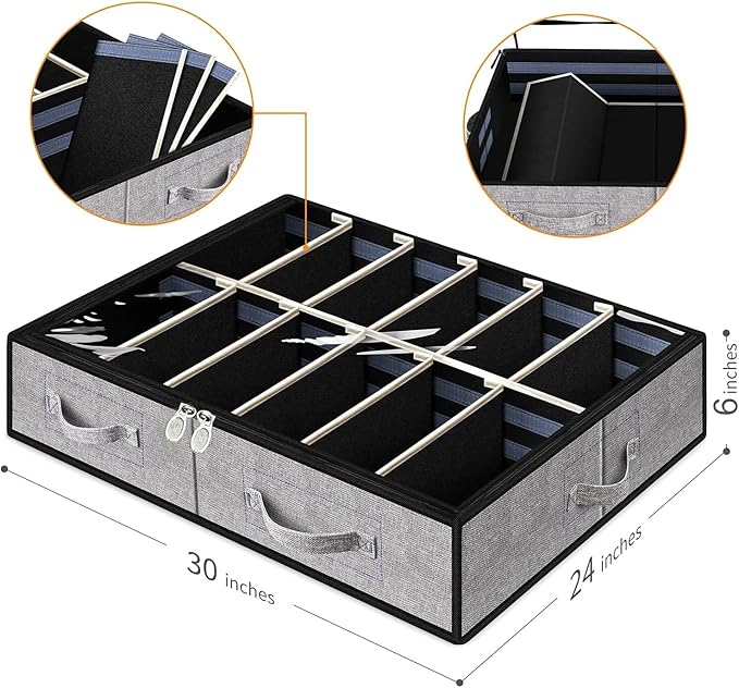 Under Bed Shoe Storage Organizer, Set of 2