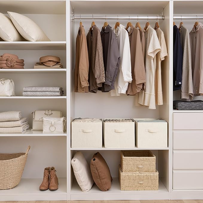 Closet Organizers and Storage Bins, Shelf Baskets for Clothes Storage