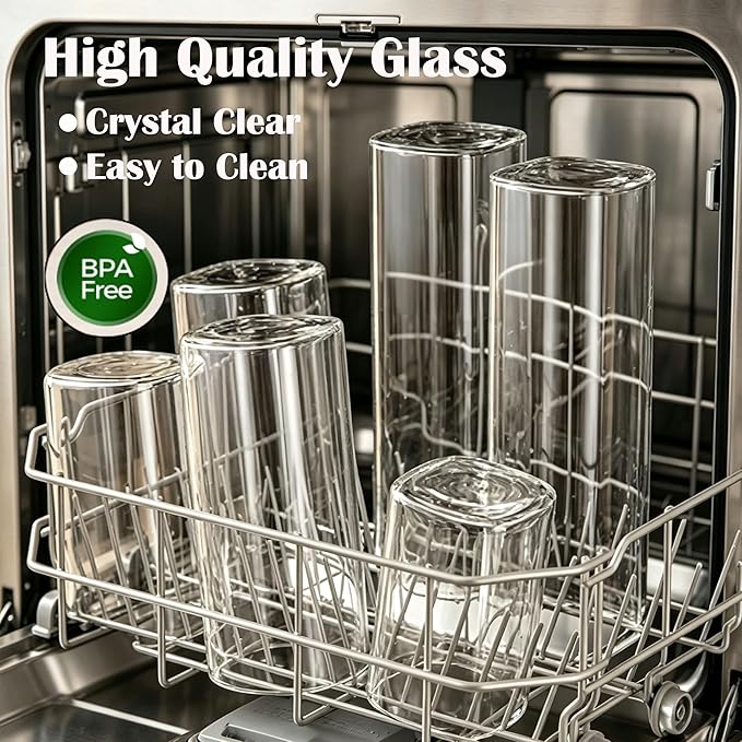 VIEWELLD 1.5 Qt Round Glass Storage Containers with Lids, Clear Food Storage Container Jar with Sealing Bamboo Lid for Noodles Flour Cereal Rice Sugar Tea Coffee Beans, Round Set of 3