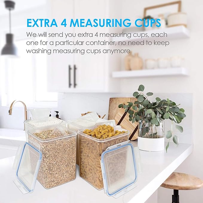 Large Food Storage Containers 5.2L / 175oz, Pack of 2