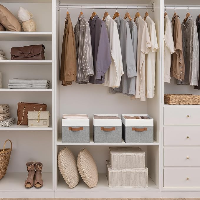 Fabric Shelf Baskets, Closet Organizers and Storage Basket