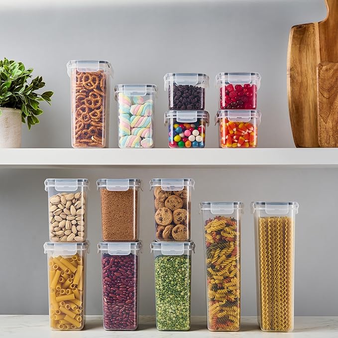 DWËLLZA KITCHEN Set of 14 Airtight Food Storage Containers for Pantry