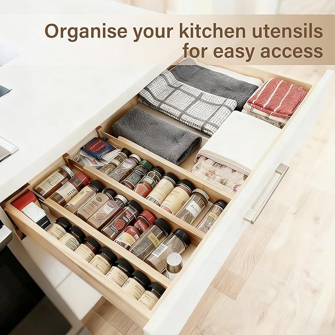 Bamboo Drawer Divider Set of 4