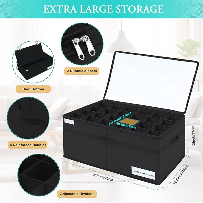 Shoe Storage Organizer, Fits 24 Pairs, Large Shoe Organizer Box for Closet