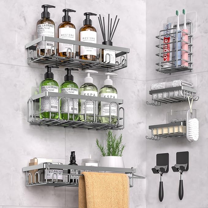 Shower Caddy 9 Pack, Grey 9 Pack