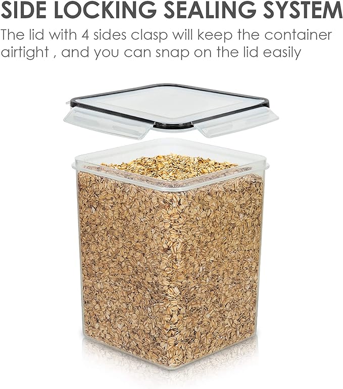 4 PCS Large Food Storage Containers 5.2L / 175oz