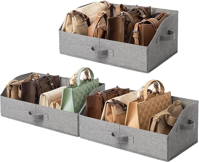 SAYS Storage Bins for Closet, Trapezoid Storage Bins with Handles