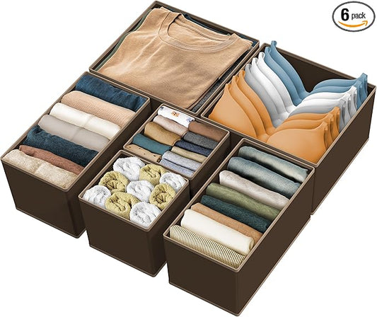 Simple Houseware Underwear Drawer Organizer, Brown
