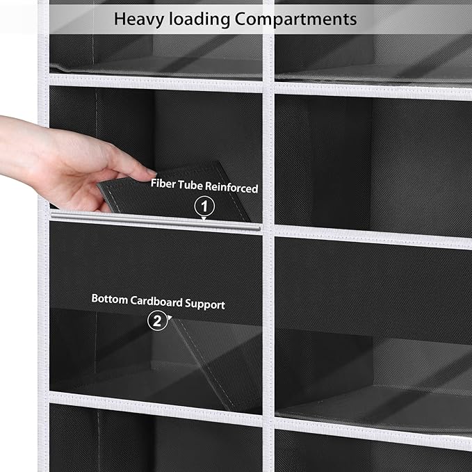 6-Shelf Over Door Hanging Organizer Fabric Door Storage for Baby Nursery Nursery