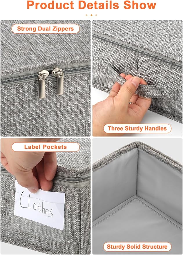 5 inches High Low Profile Under Bed Storage with Sturdy Sides & Bottom