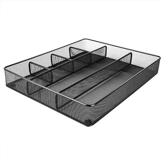 Amazon Basics Metal Mesh Desk Organizer with 6 Compartments