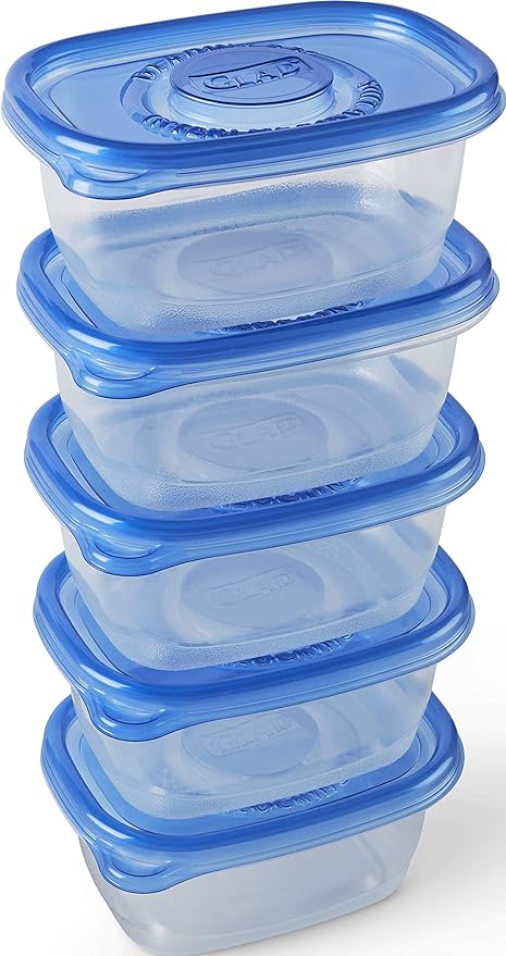 Glad GladWare Medium Rectangle Food Storage Containers with Lids, 6 Pack