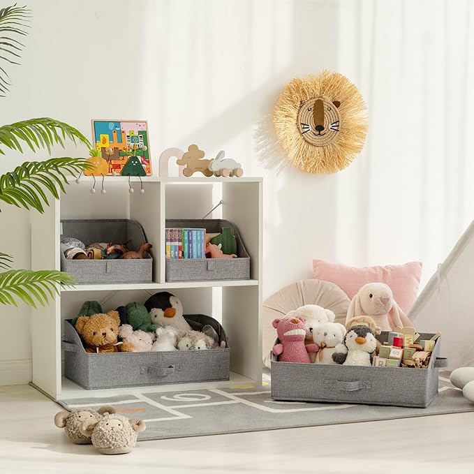 SAYS Storage Bins for Closet, Trapezoid Storage Bins with Handles