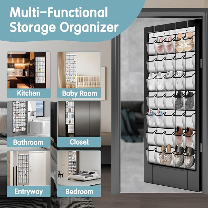 Kotkn 35 Compartment Over The Door Storage, White