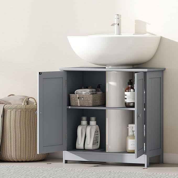 Under Sink Bathroom Cabinet with 2 Doors and Shelf