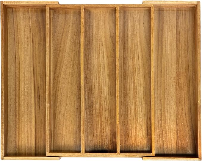 Acacia Kitchen Silverware Organizer