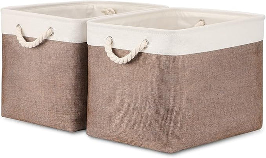 Bidtakay Large Storage Baskets with Handles for Organizing 16" x 11.8" x 11.8"