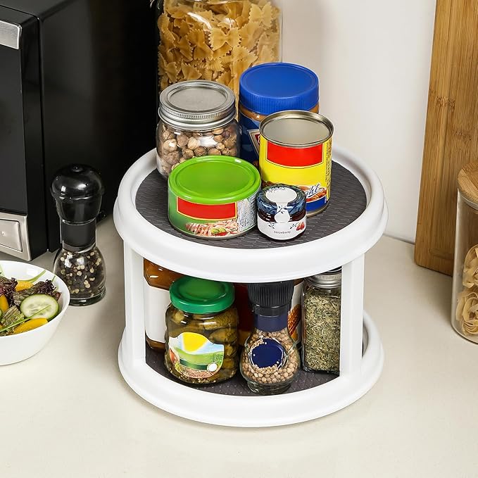 2 Tier 10" Turntable Lazy Susan Spice Organizer