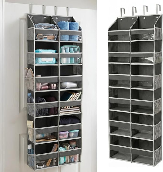 THEORY UPGRADED 6 Tiers Over The Door Organizer Hanging, Dark Gray, XL
