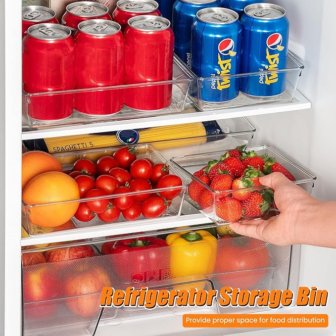 Drawer Organizer, 18 Pack Large Clear Plastic Kitchen Drawer Organizers Set