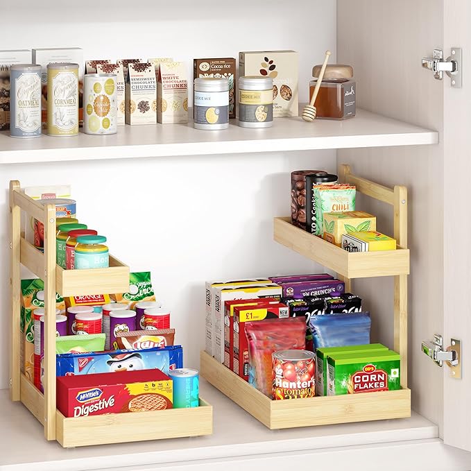 Under Sink Organizer, Nature, 2 Packs