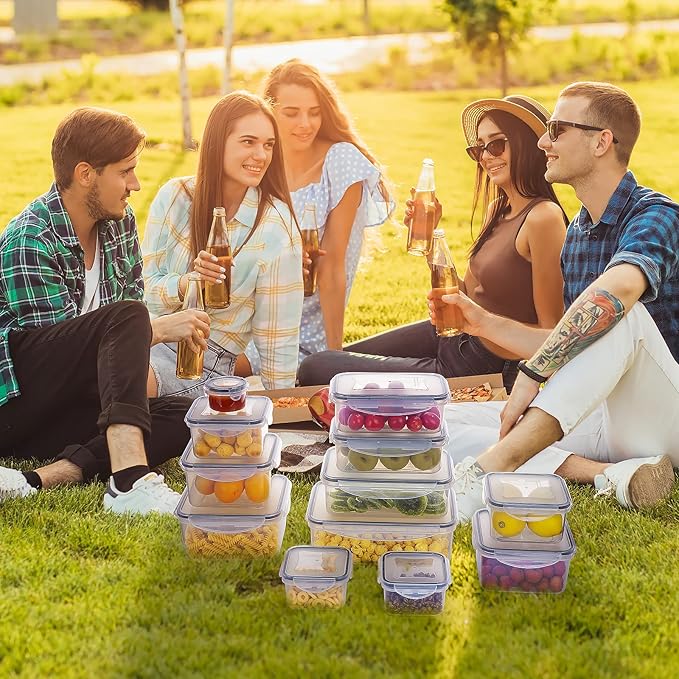 52 PCS Food Storage Containers Set with Airtight Lids (26 Lids &26 Containers)
