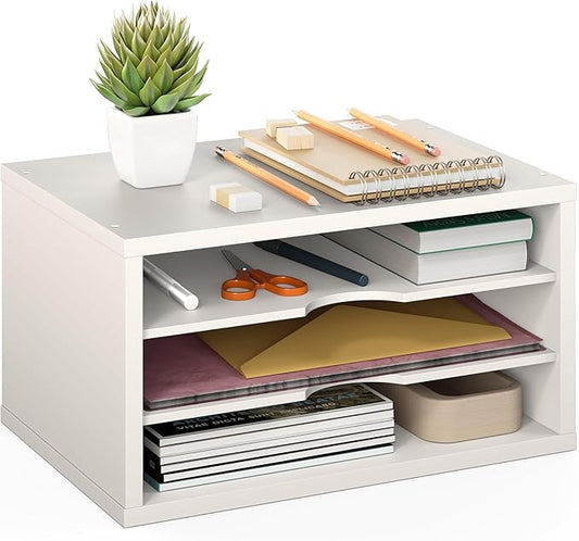 File Organizer, 3-Tier Document Paper Sorter, White