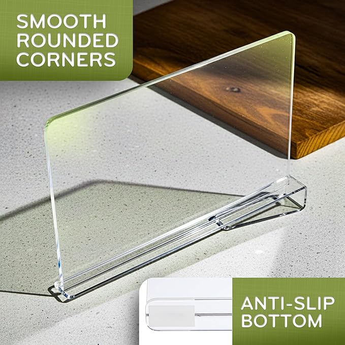 Acrylic Shelf Dividers for Closet Organization, 4-Pack Premium Quality Reinforced Material Closet Organizers and Storage, Perfect for Purse, Sweaters, Towels, Shoes, and Books Organization