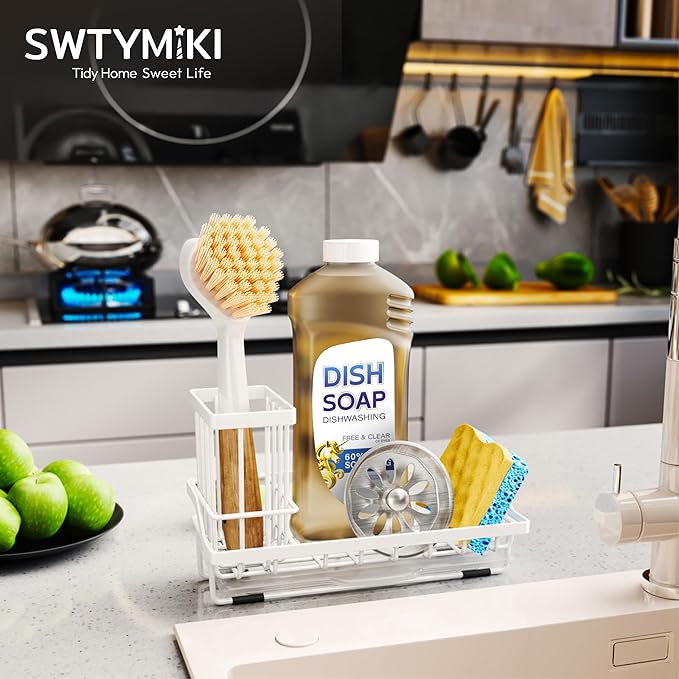 Sink Caddy Sponge Holder, White
