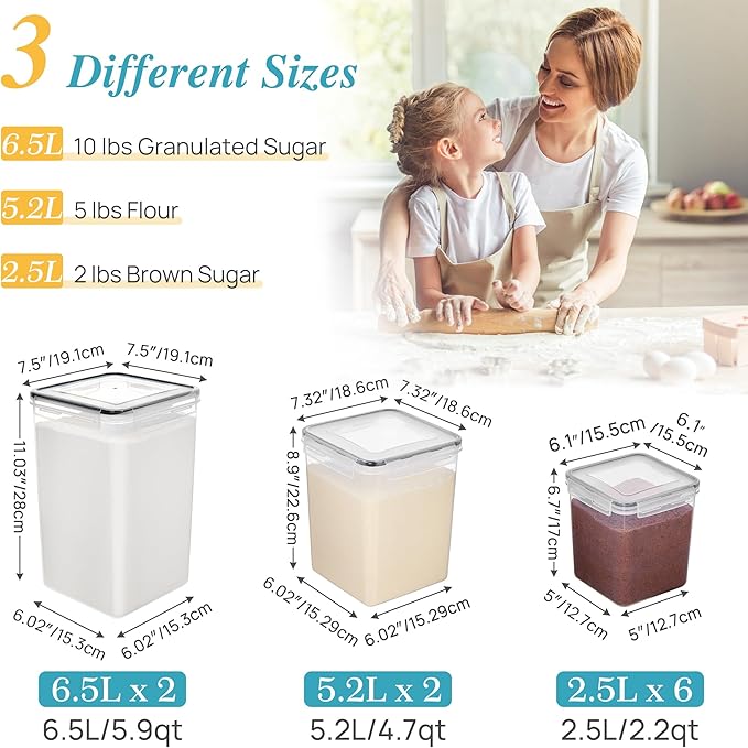 10 PCS Flour and Sugar Storage Container