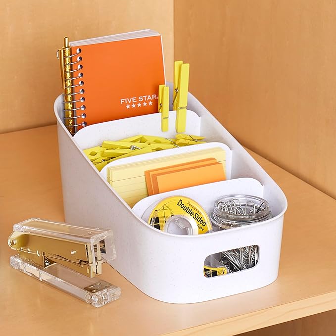 ShelfBin Packet Organizer, 4-Tier Stairstep Raised Divided Bin