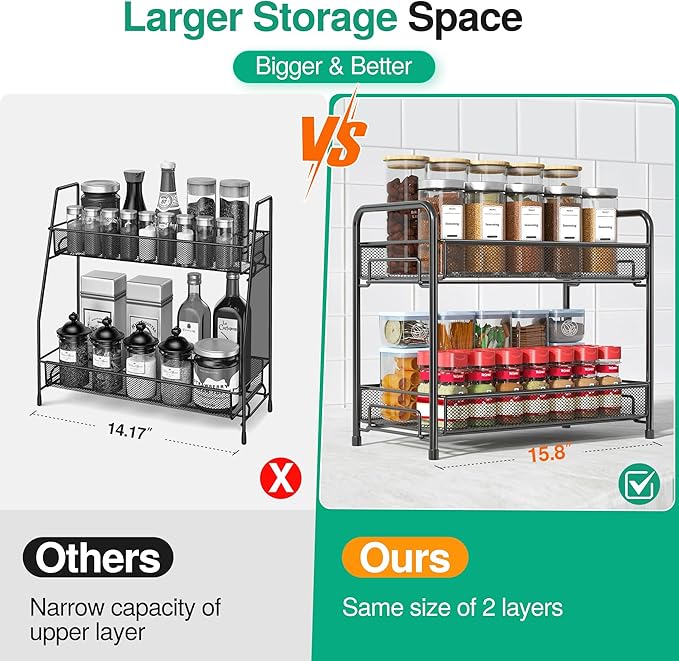 Spice Rack Organizer for Countertop