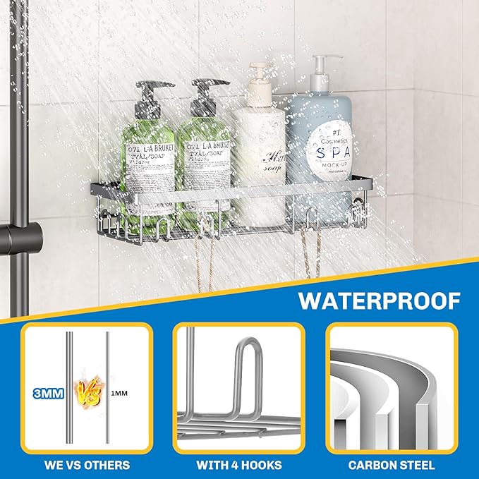 Shower Caddy 9 Pack, Grey 9 Pack