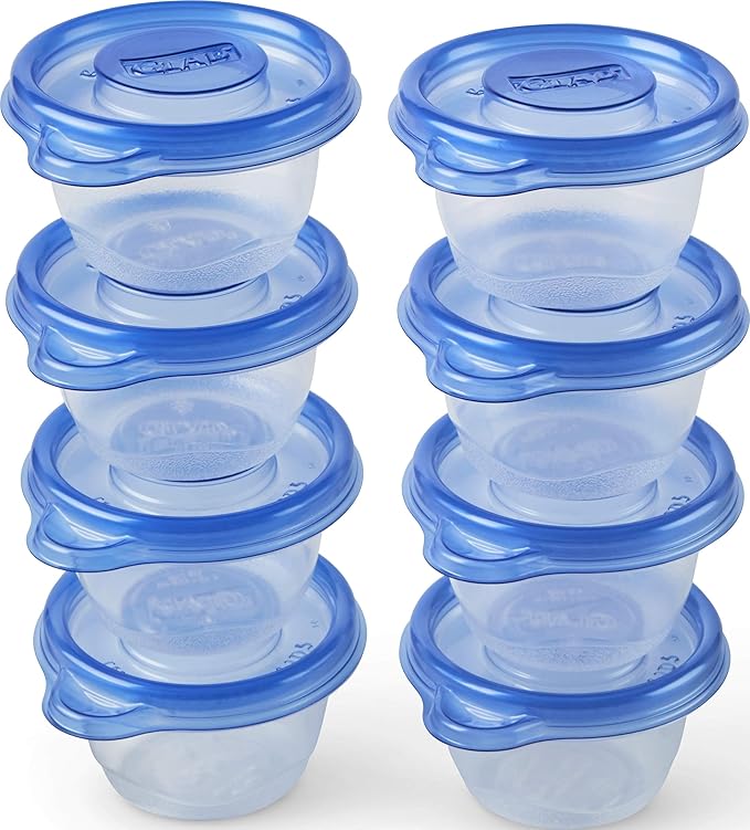 Glad GladWare Mini Round Food Storage Containers with Lids, 12 Pack