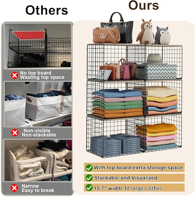 4PCS Wider Closet Organizers and Storage