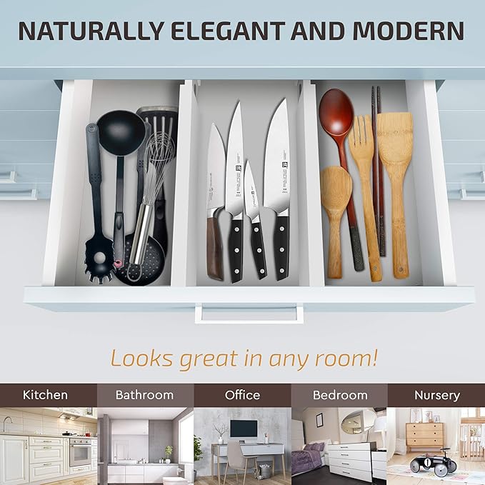 4-Pack Drawer Dividers, 2.6 Inches High