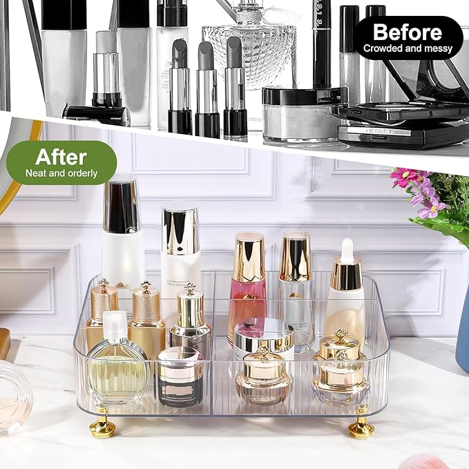 Makeup Organizer Countertop for Vanity, Clear