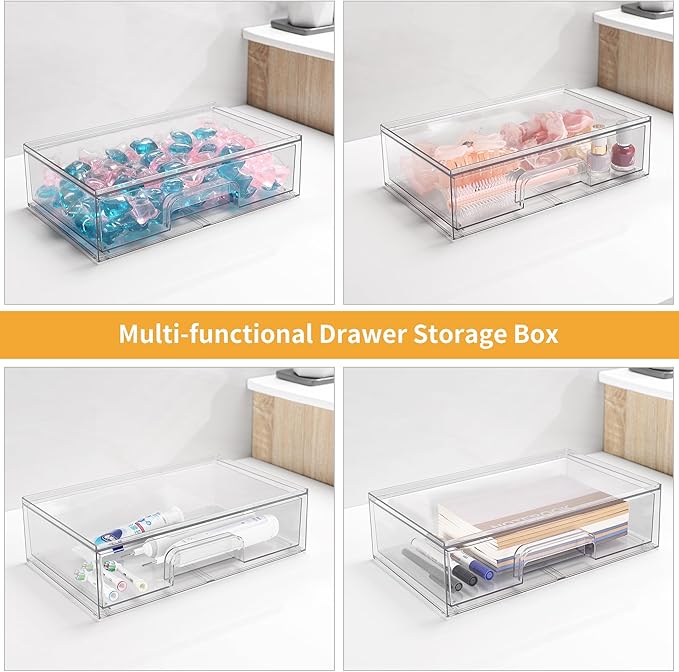 2Pcs Trash Bag Holder Under Sink Stackable Storage