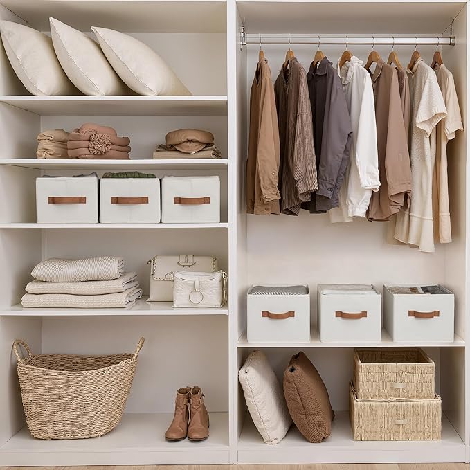 Closet Organizer Storage Baskets, Storage Bins for Shelves