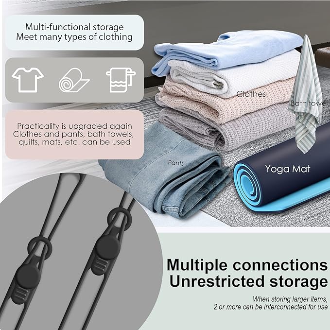 Silicone Cable Ties Cord Organizer for Cable Management, 16PCS 4.2" and 7.1" Reusable Cable Organizer Electronic Accessories for Home, Office, Kitchen, School, Travel (Black)