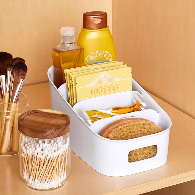 ShelfBin Packet Organizer, 4-Tier Stairstep Raised Divided Bin