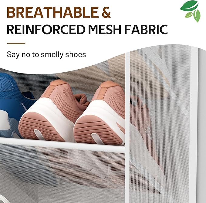 24 Pairs Over the Door Shoe Organizer Breathable Mesh Hanging Shoe Rack